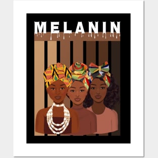 Melanin Afro Queens Black Pride Posters and Art